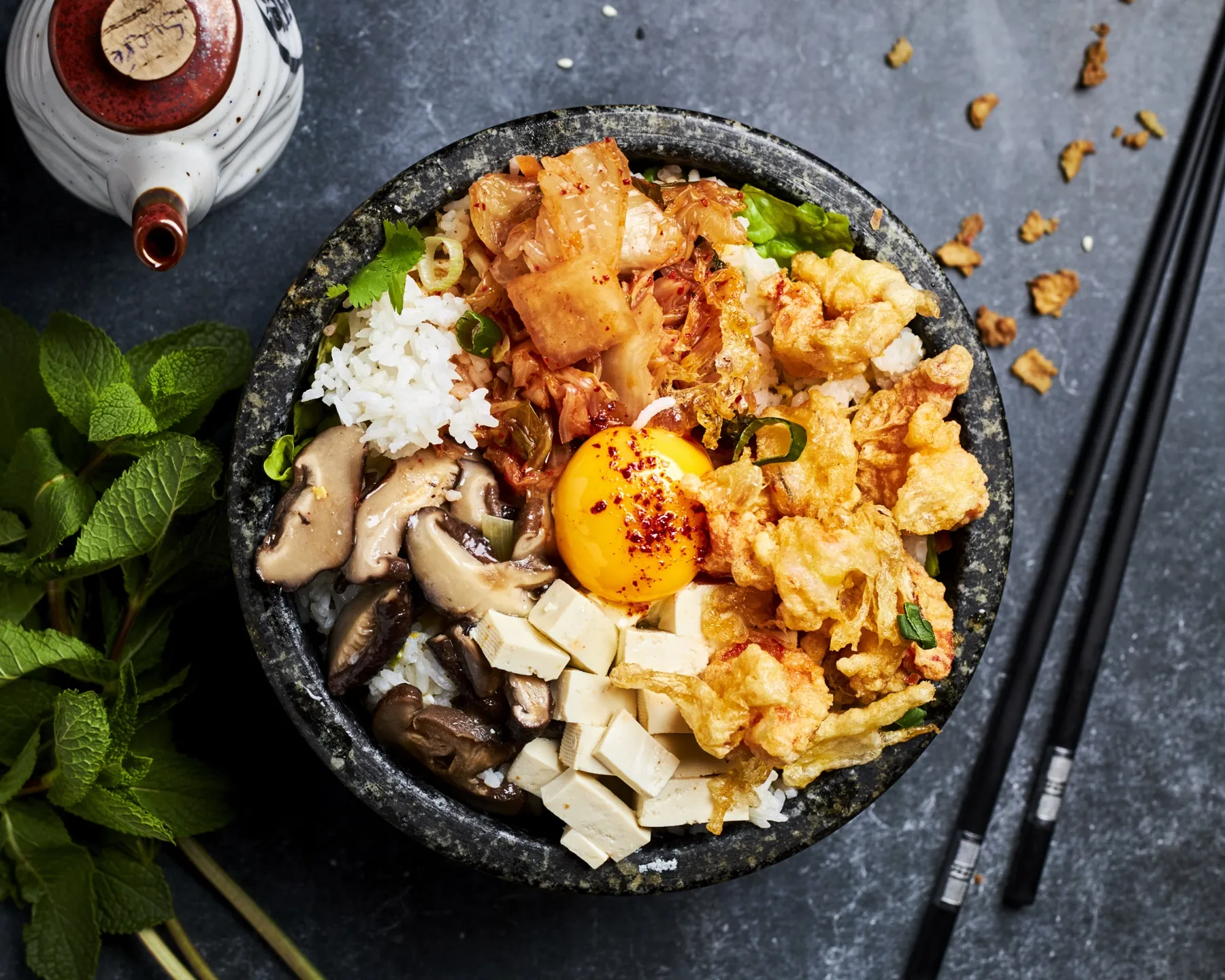 Bibimbap crevettes